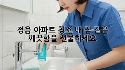 정읍 아파트 청소: 내 집 같은 깨끗함을 선물하세요!